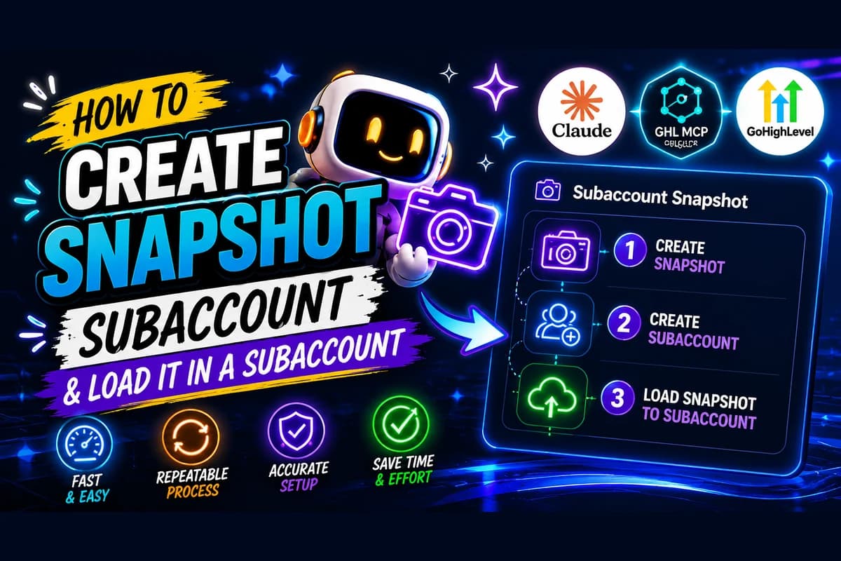 Create Snapshot, Subaccount & Load It to a Subaccount